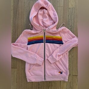 Aviator Nation Pink Zipup Small